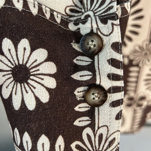 Nanushka V-Neck Floral Allover Floral Printed Shirt Retro Flower Power Styled - Picture 7 of 15